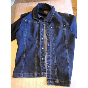 Woolrich Women's Size Medium Classic Denim‎ Blue Stylish Jean Jacket w/ Pockets